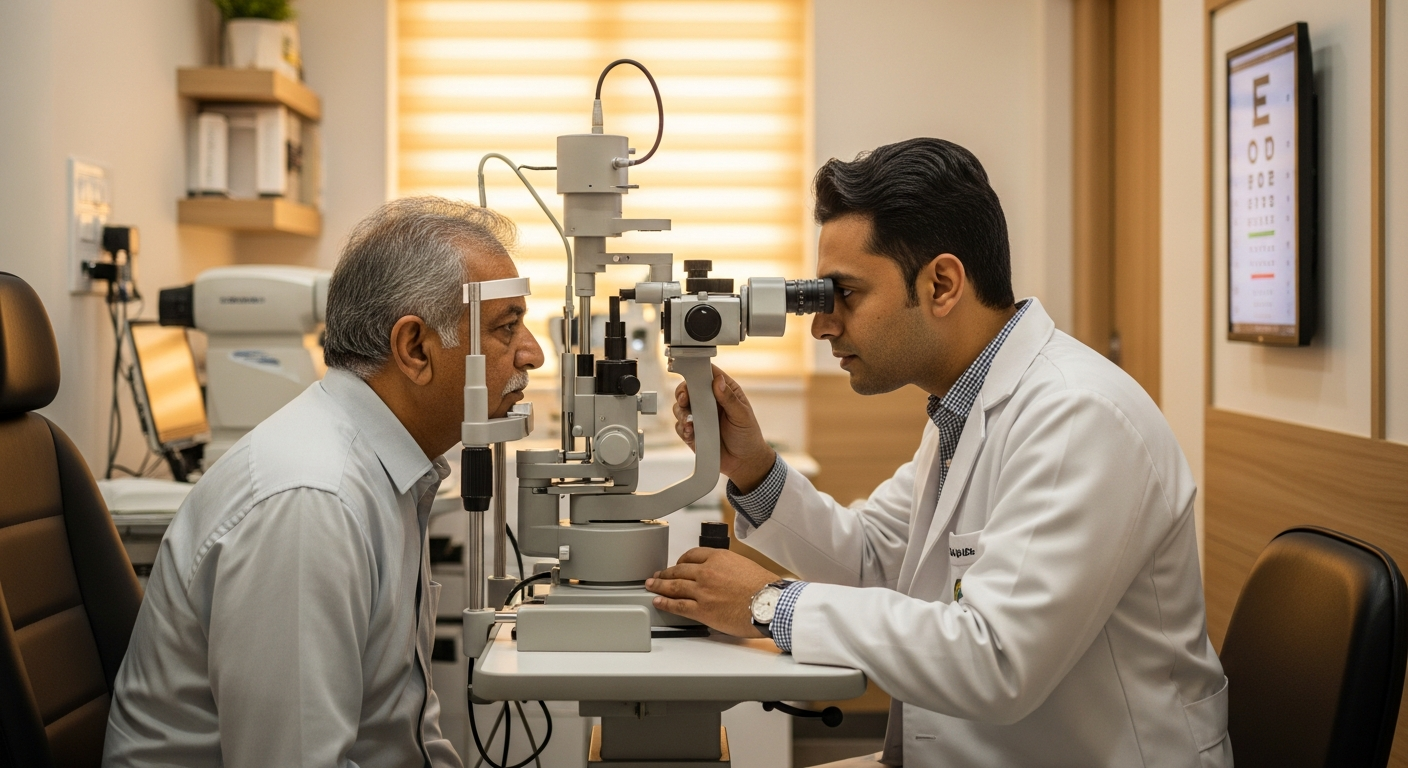 Eye doctor consultation for LASIK surgery at Brar Eye Hospital Kotkapura branch