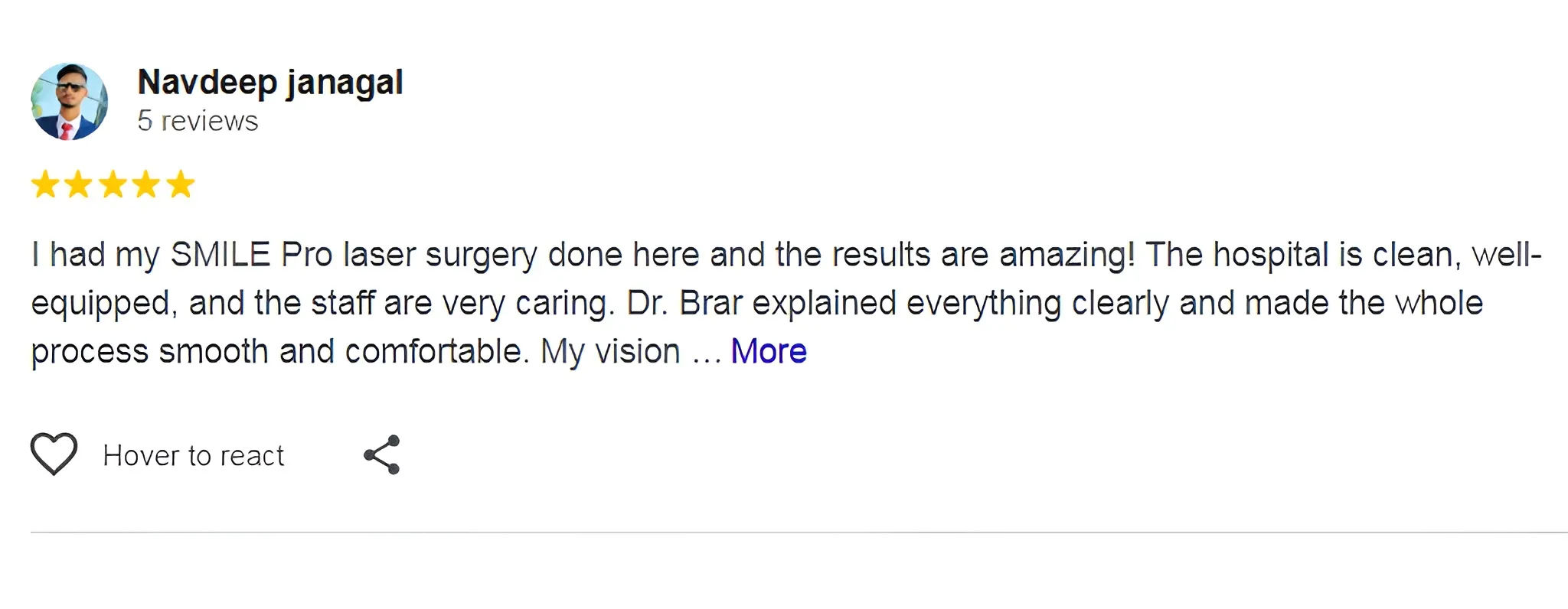 Google review screenshot