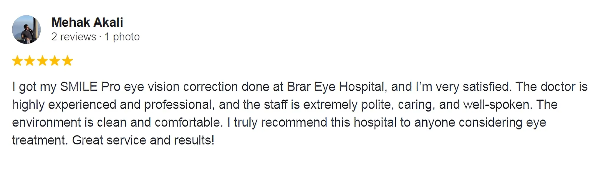 Google review screenshot