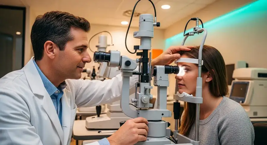 Professional eye examination