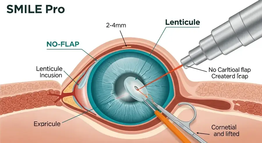 SMILE Pro minimal incision procedure