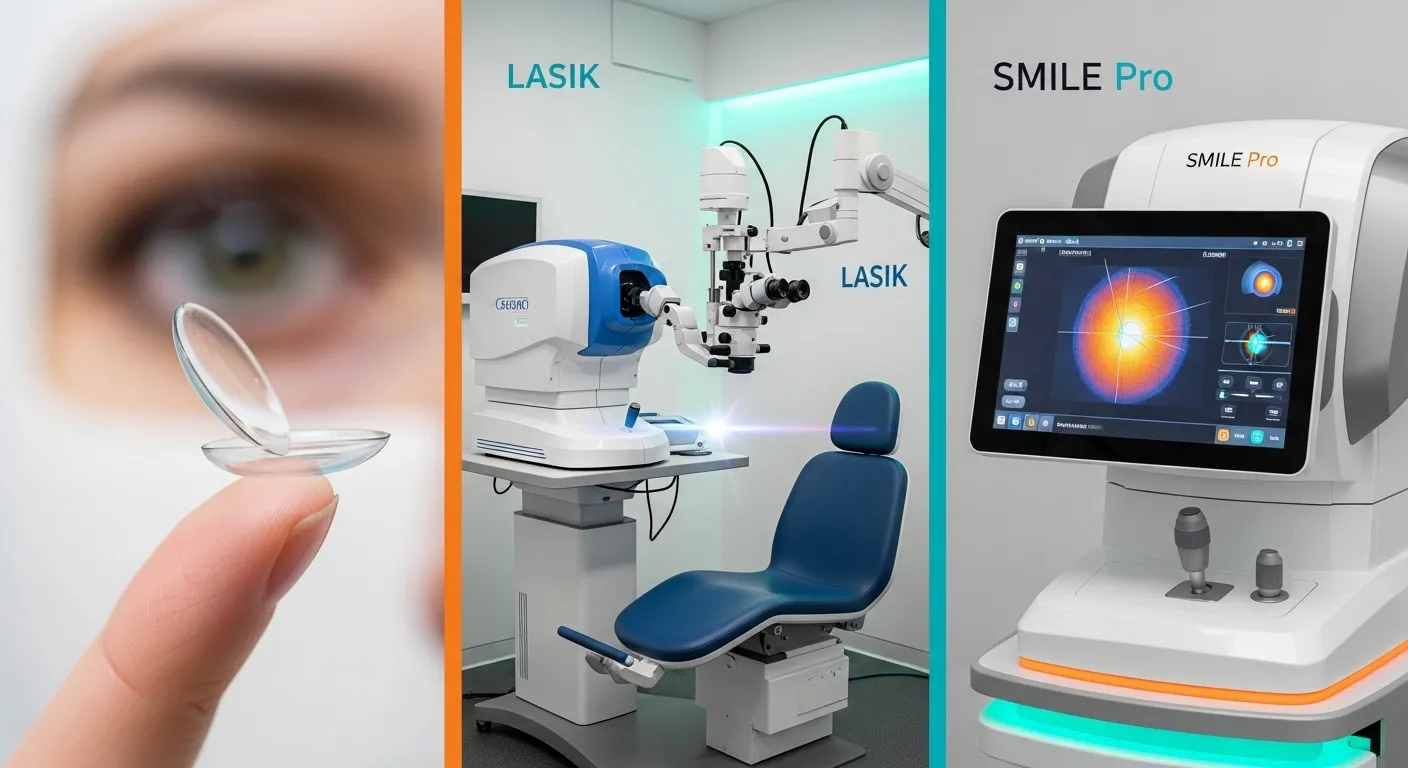 Contact Lenses vs LASIK vs SMILE Pro – Which is Right for You?