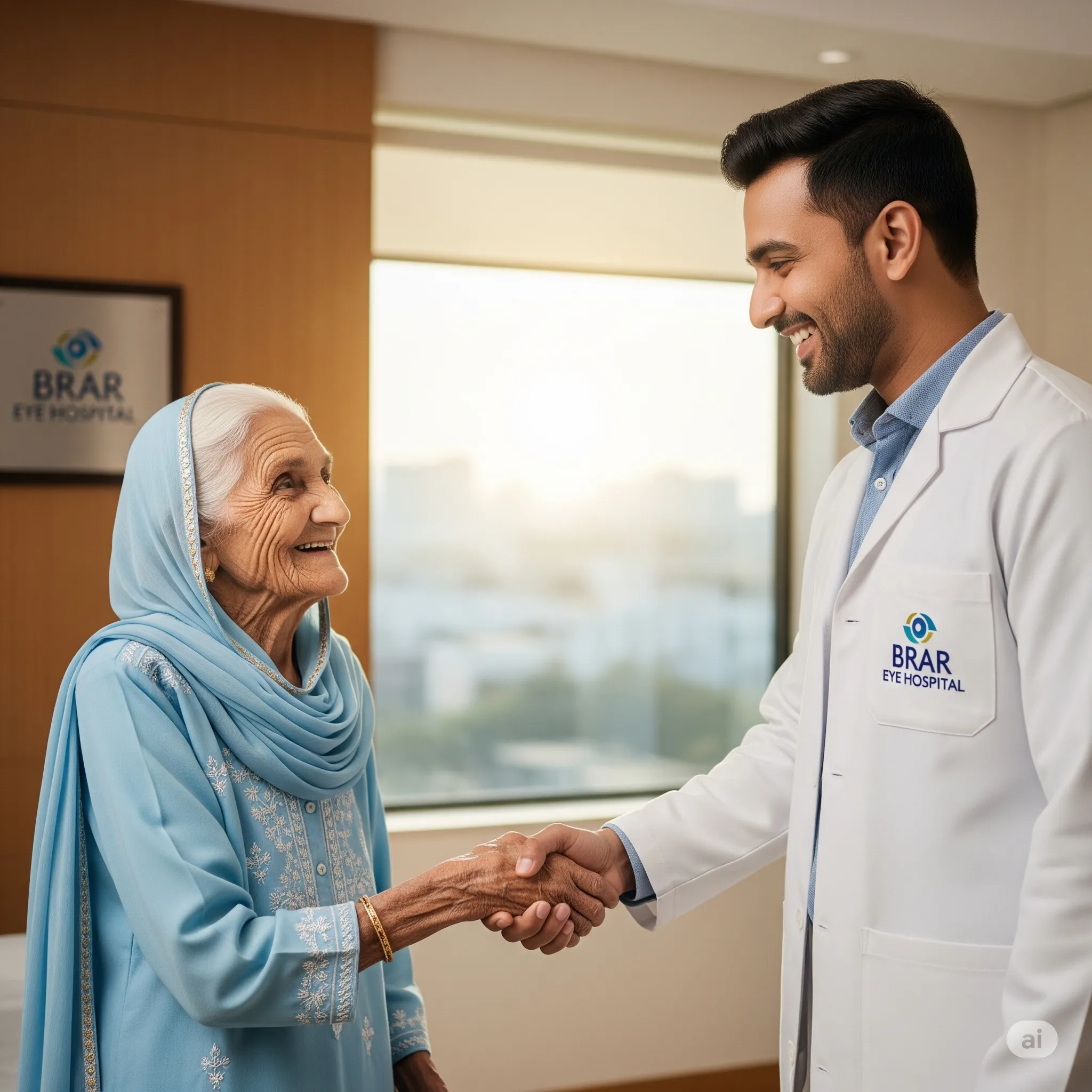 Happy Patient Without Glasses
